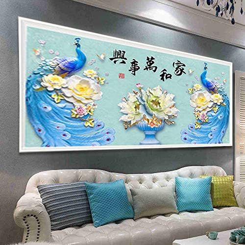  Brand: LucaSng LucaSng DIY 5D Diamond Embroidery Paintings, Diamond Painting Embroidery Kit, Peacock Cross Stitch Arts Craft Full Images Large for Home Wall Decor