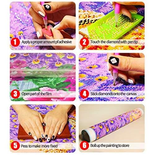  Brand: LucaSng LucaSng DIY 5D Diamond Painting Kit,Diamonds Painting Full Drill - Craft Home Decor Art Rhinestone Crystal Embroidery Pictures Tulips Flower Keychain Cross Stitch