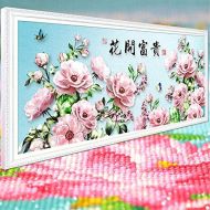 Brand: LucaSng LucaSng 5D DIY Diamond Painting Pictures Cross Stitch Resin Decoration for Home, Living Room, Bedroom - Flowers Butterfly Diamond Paintings Full Drill Pictures Large