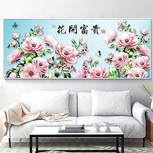  Brand: LucaSng LucaSng 5D DIY Diamond Painting Pictures Cross Stitch Resin Decoration for Home, Living Room, Bedroom - Flowers Butterfly Diamond Paintings Full Drill Pictures Large
