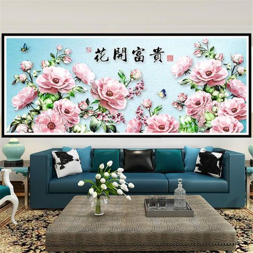  Brand: LucaSng LucaSng 5D DIY Diamond Painting Pictures Cross Stitch Resin Decoration for Home, Living Room, Bedroom - Flowers Butterfly Diamond Paintings Full Drill Pictures Large