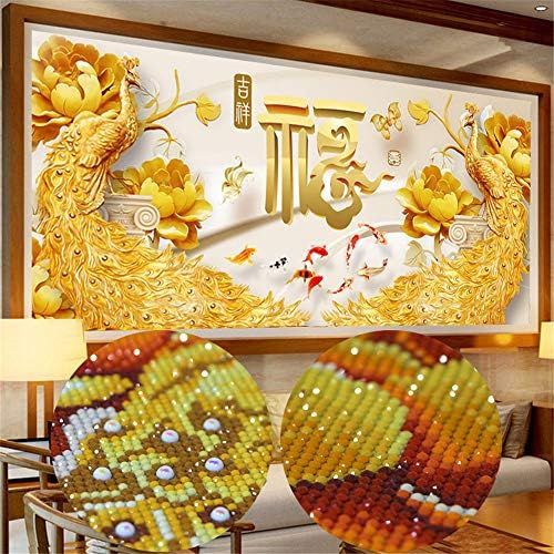  Brand: LucaSng LucaSng DIY 5D Diamond Painting Peacock Crystal Rhinestone Embroidery Large Pictures Painting Diamonds Art Craft for Home Wall Decor