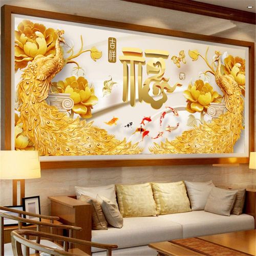  Brand: LucaSng LucaSng DIY 5D Diamond Painting Peacock Crystal Rhinestone Embroidery Large Pictures Painting Diamonds Art Craft for Home Wall Decor