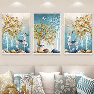 Brand: LucaSng LucaSng DIY 3PCS 5D Diamond Painting Pictures Full Set - Kitz and Tree - Full Drill Diamond Painting Painting with Round Diamonds, 150*70cm