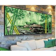 Brand: LucaSng LucaSng DIY Diamond Painting Idyllic Bamboo Tree Landscape Full Drill Large 5D Bamboo Diamond Painting Embroidery Full Set Pictures for Home Wall Decor Painting Cross Stitch