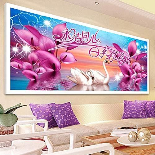  Brand: LucaSng LucaSng 5D Diamond Painting Set Full Drill Large Pictures Love Swan Mosaic Adhesive Pictures Adult DIY Diamond Painting Cross Stitch Embroidery Pictures Design