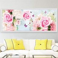 Brand: LucaSng LucaSng 5D DIY Diamond Painting Set Full Drill Rose Flower Crystal Embroidery Diamond Decoration Large for Home Wall Decor