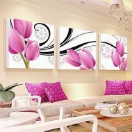 Brand: LucaSng LucaSng DIY 5D Diamond Painting Flower Embroidery, Round Diamond Painting Full Pictures, Cross Stitch Arts Craft for Home Wall Decoration, Mosaic Adhesive Pictures Adults - Tulip
