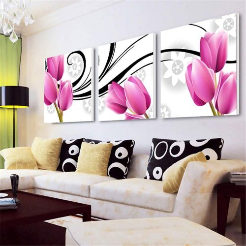  Brand: LucaSng LucaSng DIY 5D Diamond Painting Flower Embroidery, Round Diamond Painting Full Pictures, Cross Stitch Arts Craft for Home Wall Decoration, Mosaic Adhesive Pictures Adults - Tulip