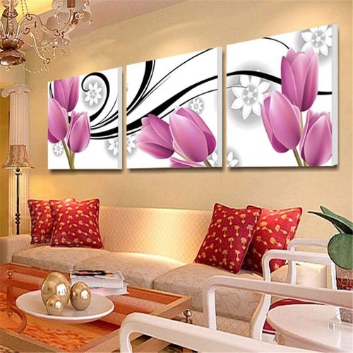  Brand: LucaSng LucaSng DIY 5D Diamond Painting Flower Embroidery, Round Diamond Painting Full Pictures, Cross Stitch Arts Craft for Home Wall Decoration, Mosaic Adhesive Pictures Adults - Tulip