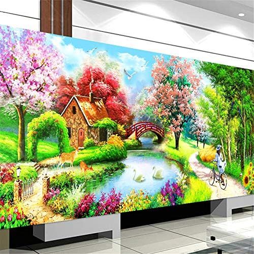  Brand: LucaSng LucaSng DIY 5D Diamond Painting Kits, Painting Home Wall Decor Painting Cross Stitch Diamond Decoration Large Full Set - Small Bridge Flowing Water