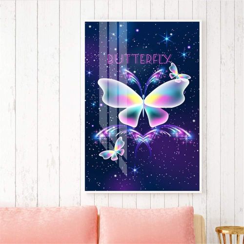  Brand: LucaSng LucaSng Diamond Painting Set 5D Diamond Painting Full Embroidery Large Pictures DIY Butterfly Handmade Adhesive Painting 60 x 120 cm