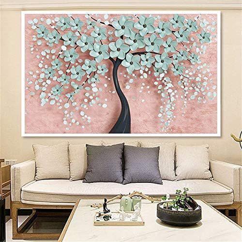  Brand: LucaSng LucaSng Diamond Painting Set Diamond Painting 5D DIY Rhinestone Embroidery Cross Stitch Art Craft Home Wall Decoration Lucky Tree Large Full Drill