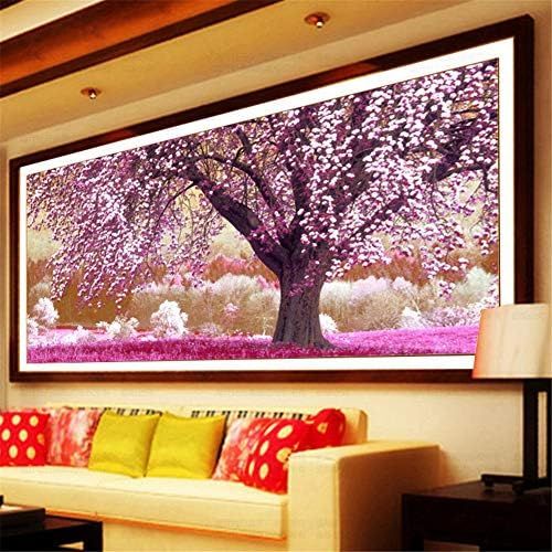  Brand: LucaSng LucaSng DIY 5D Diamant Painting Kits, Blumen Kirschbaum Full Bohrer Crystal Strass Kreuzstich Stickerei Handgemachtes Digitales Malerei Wandkunst (150 x 60 cm)