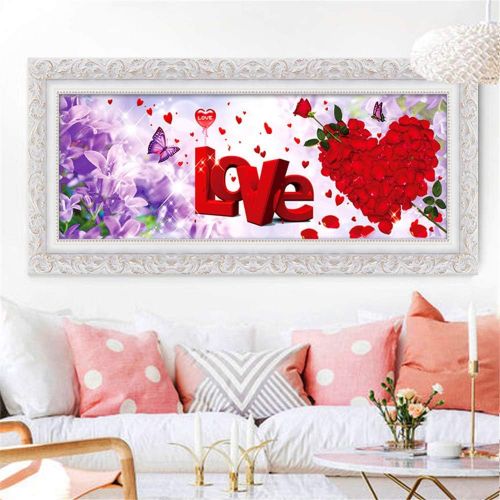  Brand: LucaSng LucaSng Diamond Painting Set, 5D Wall Decoration Full Drill Embroidery Painting Large Pictures DIY Diamond Painting Full Drill - Love Rock