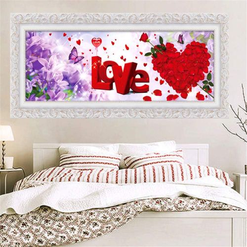  Brand: LucaSng LucaSng Diamond Painting Set, 5D Wall Decoration Full Drill Embroidery Painting Large Pictures DIY Diamond Painting Full Drill - Love Rock