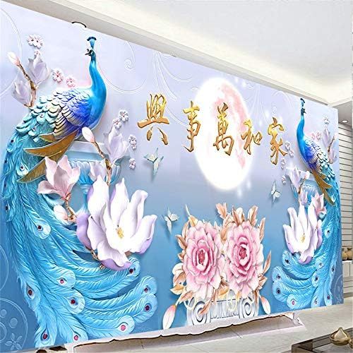  Brand: LucaSng LucaSng DIY 5D Diamond Painting, Diamonds Painting Full Images Large Crystal Rhinestone Embroidery Pictures Art Craft for Home Wall Decor (Peacock and Magnolia Flower)