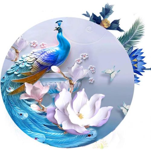  Brand: LucaSng LucaSng DIY 5D Diamond Painting, Diamonds Painting Full Images Large Crystal Rhinestone Embroidery Pictures Art Craft for Home Wall Decor (Peacock and Magnolia Flower)