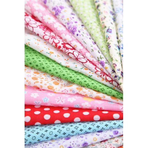  Brand: LucaSng LucaSng 50 Stueck 25 cm x 25 cm Blumenmuster Bedruckte Oberseite Baumwolle Stoffbuendel Quadrate Quilten Nahen Patchwork Tuecher DIY Scrapbooking Kunst