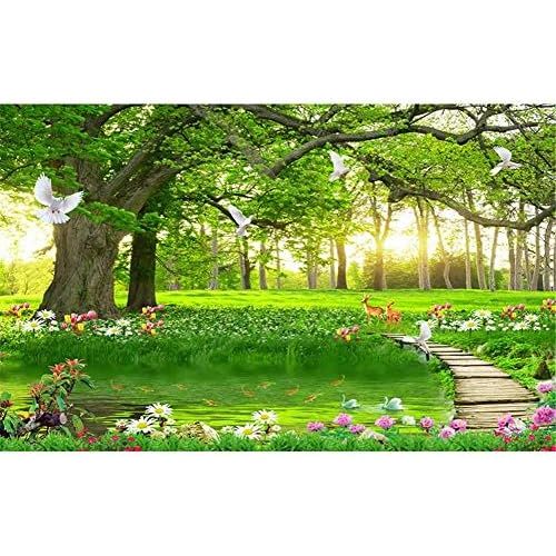  Brand: LucaSng LucaSng DIY 5D Diamond Painting - Green Forests - Crystal Rhinestone Embroidery Pictures DIY Diamond Painting for Home Wall Decor, 80 x 130 cm