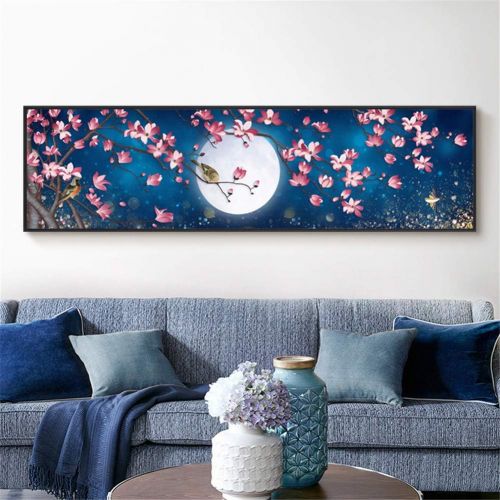 Brand: LucaSng LucaSng 5D DIY Diamond Embroidery Full Drill Diamond Painting Set Flower Moon Birds Crystal Rhinestone Cross Stitch Embroidery Handmade Adhesive Picture