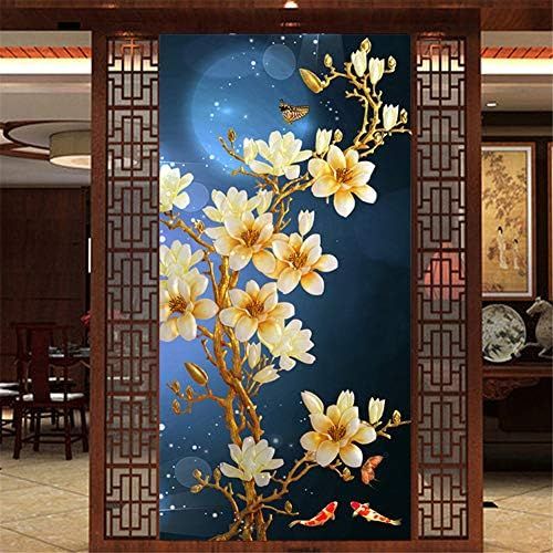  Brand: LucaSng LucaSng DIY 5D Diamond Painting Magnolia Flowers Diamond Painting Rhinestones Rhinestone Embroidery Handmade Adhesive Picture Arts Craft Home Decoration, 80 x 145 cm