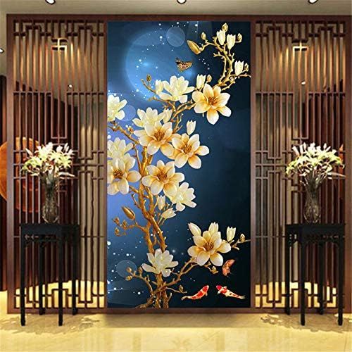  Brand: LucaSng LucaSng DIY 5D Diamond Painting Magnolia Flowers Diamond Painting Rhinestones Rhinestone Embroidery Handmade Adhesive Picture Arts Craft Home Decoration, 80 x 145 cm