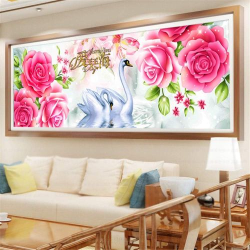  Brand: LucaSng LucaSng Diamond Painting Set, Beloved White Swan 5D Diamond Painting Set Full Embroidery Large Pictures DIY Diamonds Painting