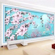 Brand: LucaSng LucaSng 5D Diamond Painting Set Full Japanese Cherry and Bird and Kick Large DIY Diamond Painting Pattern Handmade Adhesive Picture with Digital Kits Cross Stitch Wall Decoration