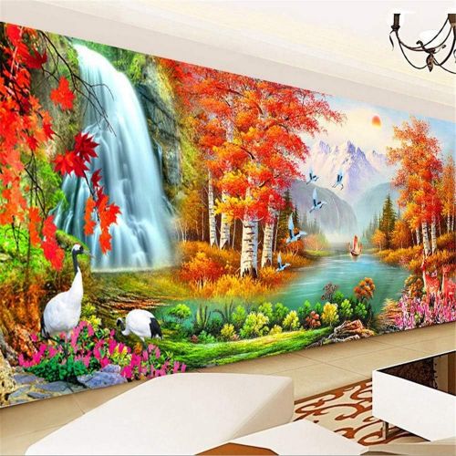  Brand: LucaSng LucaSng 5D Diamond Painting, Landscape Trees Waters, Cross Stitch Home Decoration, Crystal Paste Tool,Creative Christmas Fashion Glued Embroidery DIY Diamond Painting