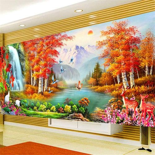  Brand: LucaSng LucaSng 5D Diamond Painting, Landscape Trees Waters, Cross Stitch Home Decoration, Crystal Paste Tool,Creative Christmas Fashion Glued Embroidery DIY Diamond Painting