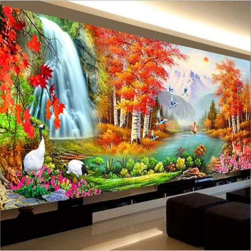  Brand: LucaSng LucaSng 5D Diamond Painting, Landscape Trees Waters, Cross Stitch Home Decoration, Crystal Paste Tool,Creative Christmas Fashion Glued Embroidery DIY Diamond Painting