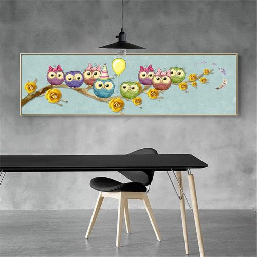  Brand: LucaSng LucaSng DIY 5D Diamond Painting Kits, Diamond Painting Cartoon Owl Rhinestone Embroidery Cross Stitch Arts Craft Decor for Living Room Nursery