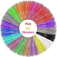Brand: LucaSng LucaSng 3D Stift Filament, 20 Farben je 10M,200M/656FT,1,75mm PLA Filament fuer 3D Drucker Stift Kinder (Zufallige 20 Farben)