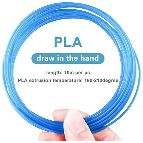  Brand: LucaSng LucaSng 3D Stift Filament, 20 Farben je 10M,200M/656FT,1,75mm PLA Filament fuer 3D Drucker Stift Kinder (Zufallige 20 Farben)