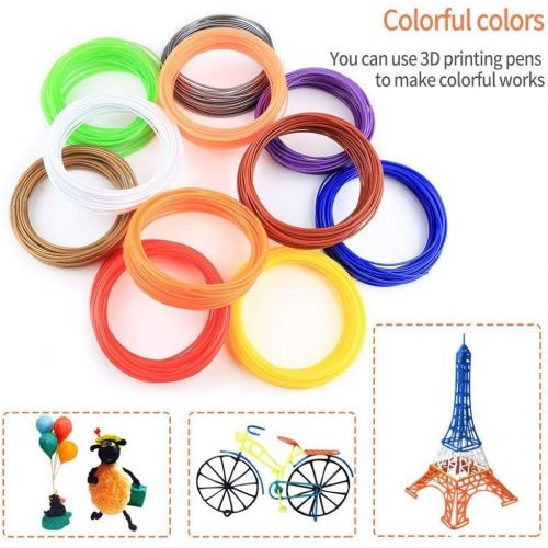  Brand: LucaSng LucaSng 3D Stift Filament, 20 Farben je 10M,200M/656FT,1,75mm PLA Filament fuer 3D Drucker Stift Kinder (Zufallige 20 Farben)