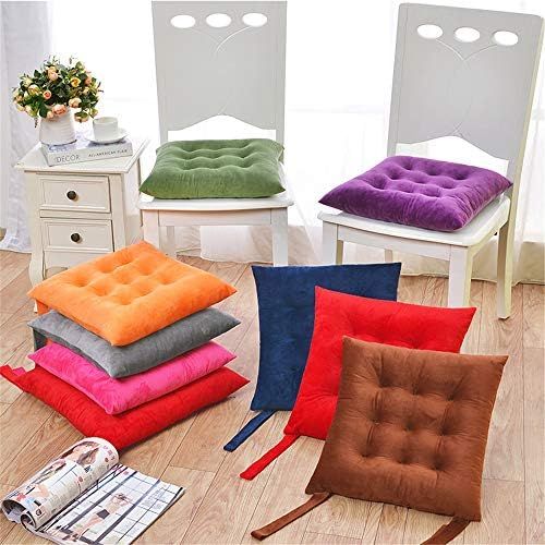  Brand: LucaSng LucaSng Set of 2 Cushions Seat Block Floor Cushion Seat Cushion Comfortable Seat Cushion with Ribbon, brown, 45*45CM