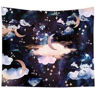 Brand: LucaSng LucaSng Psychedelic Abstract Printed Wall Tapestry Black and White Skeleton Tapestry Hippie Tapestry Wall Hanging Wall Decor, Night sky, 130 x 150 cm