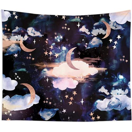  Brand: LucaSng LucaSng Psychedelic Abstract Printed Wall Tapestry Black and White Skeleton Tapestry Hippie Tapestry Wall Hanging Wall Decor, Night sky, 130 x 150 cm