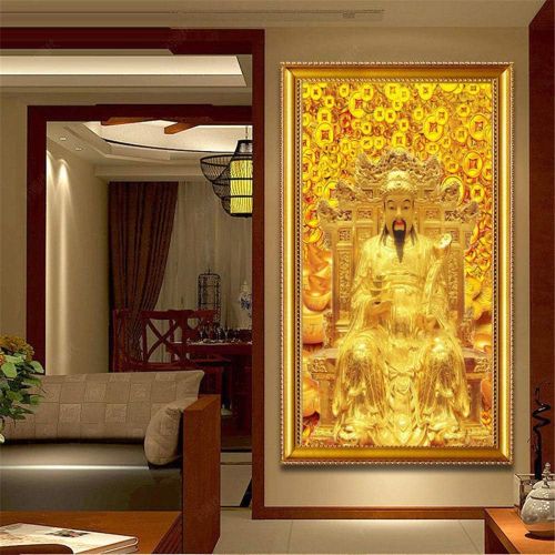  Brand: LucaSng LucaSng DIY Diamond Painting Kit,Paint with Diamonds,5D Full Images Great God of Wealth,Diamonds Painting Living Room Decor Wall Sticker