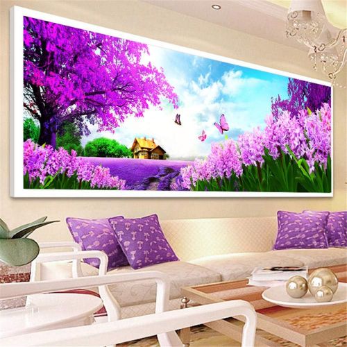  Brand: LucaSng LucaSng 5D Diamond Painting Kit DIY Lavender Handmade Adhesive Picture with Digital Sets - Diamonds Painting - Full Drill Cross Stitch Wall Decoration