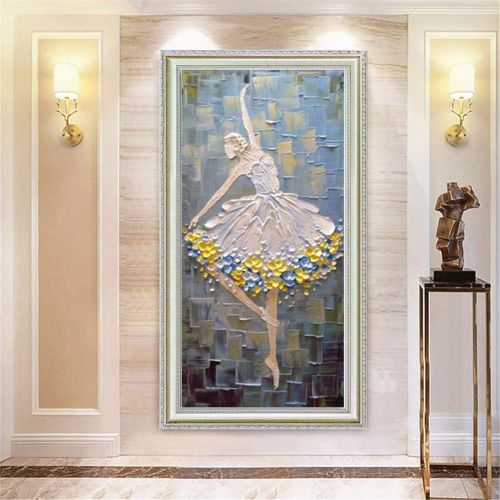  Brand: LucaSng LucaSng DIY 5D Diamant Painting Full Drill Set, Diamond Painting Ballettmadchen Strass Malerei Handgemachte Wanddekoration fuer Wohnzimmer Schlafzimmer (70 x 140 cm)