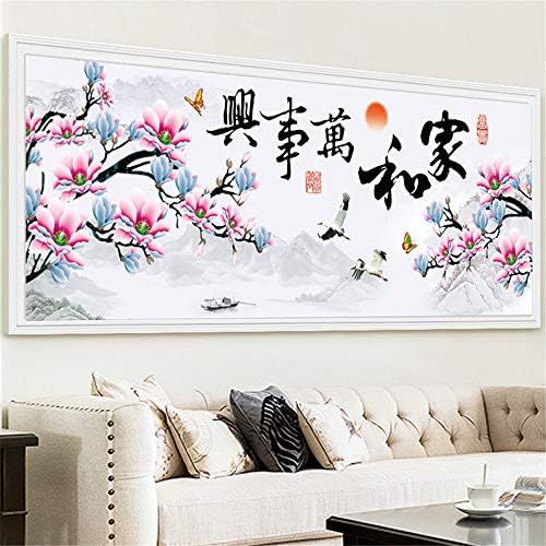  Brand: LucaSng LucaSng 5D DIY Diamond Painting Set Magnolia Flower Solid Drill Diamond Painting Living Room Wall Sticker Large Pictures Full Drill Living Room Decor Wall Sticker