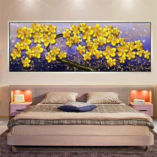  Brand: LucaSng LucaSng DIY 5D Diamond Painting Full Drill Crystal Rhinestone Embroidery Full Large Pictures Gold Tree Diamond Painting for Living Room Decor
