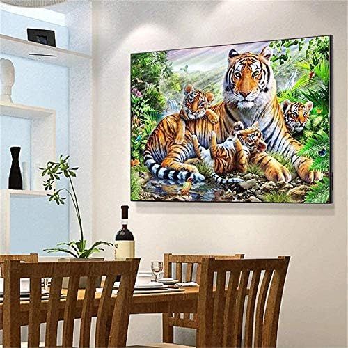  Brand: LucaSng LucaSng 5D Diamond Painting Tiger Rhinestone Hand Crafts Painting DIY Mosaic Picture Crafts Home Decor