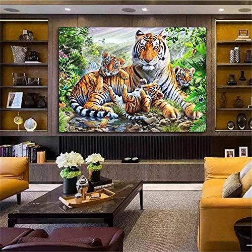  Brand: LucaSng LucaSng 5D Diamond Painting Tiger Rhinestone Hand Crafts Painting DIY Mosaic Picture Crafts Home Decor