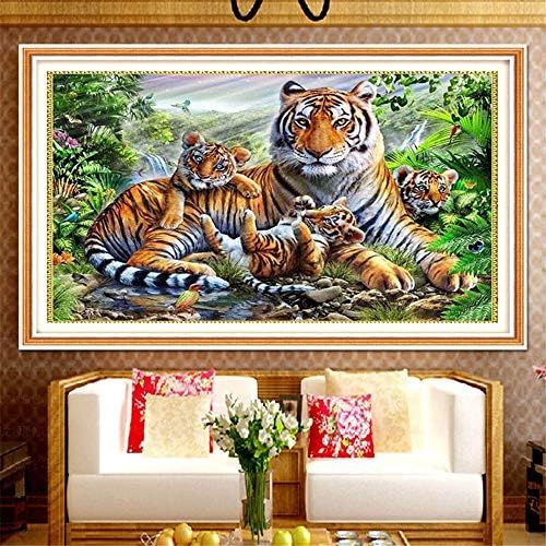  Brand: LucaSng LucaSng 5D Diamond Painting Tiger Rhinestone Hand Crafts Painting DIY Mosaic Picture Crafts Home Decor