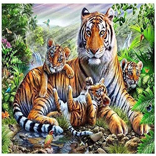  Brand: LucaSng LucaSng 5D Diamond Painting Tiger Rhinestone Hand Crafts Painting DIY Mosaic Picture Crafts Home Decor