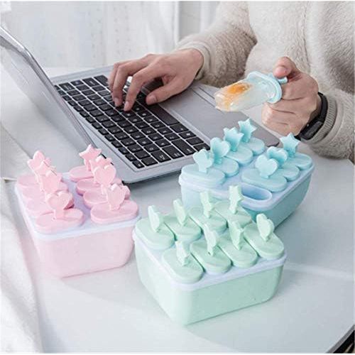  Brand: LucaSng LucaSng Wiederverwendbar Eisformen, 6/7 Popsicle Formen Set,BPA Frei EIS am stiel Formen, Lebensmittelqualitat PP EIS Hersteller,Ice Lolly Mold mit Sticks und Tropfschutz (Blau,Qua