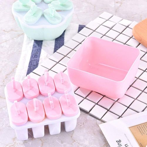  Brand: LucaSng LucaSng Wiederverwendbar Eisformen, 6/7 Popsicle Formen Set,BPA Frei EIS am stiel Formen, Lebensmittelqualitat PP EIS Hersteller,Ice Lolly Mold mit Sticks und Tropfschutz (Blau,Qua